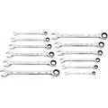 Apex Tool Group Gearwrench® 90 Tooth & 12 Point Metric Combination Ratcheting Wrench, Set of 12 86927